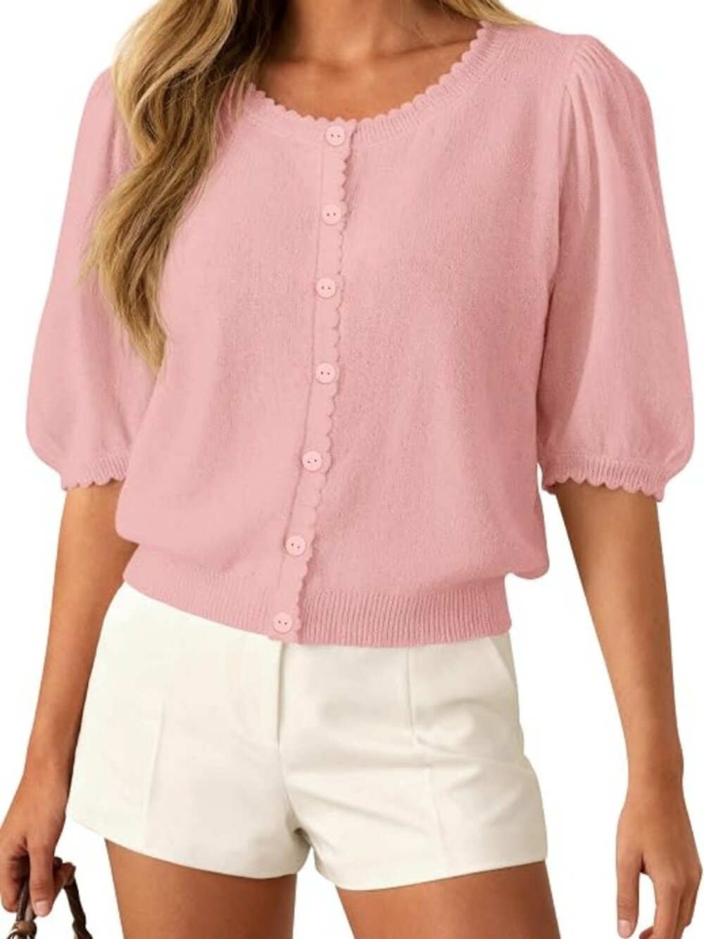 PRETTYGARDEN Women Short Sleeve Lightweight Knit Cardigans